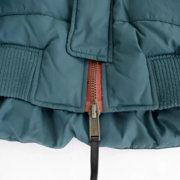 DSquared Deep Teal with Fur Trim Real Down Puffer Ski Snow Coat S - Picture 9 of 16